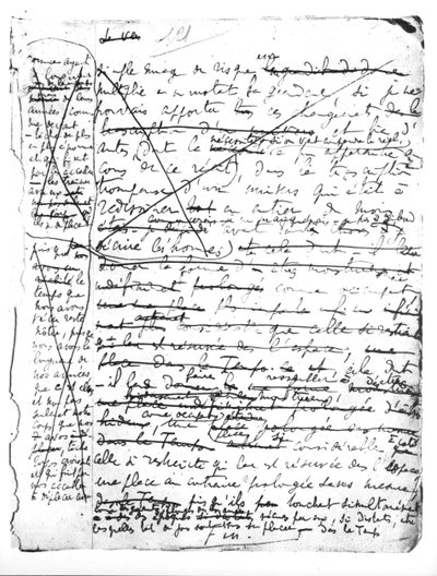 「失われた時間を求めて」の最後のページ 作： Marcel Proust